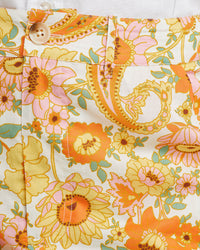 TITO RETRO FLORAL SKIRT PINK/GREEN MULTI