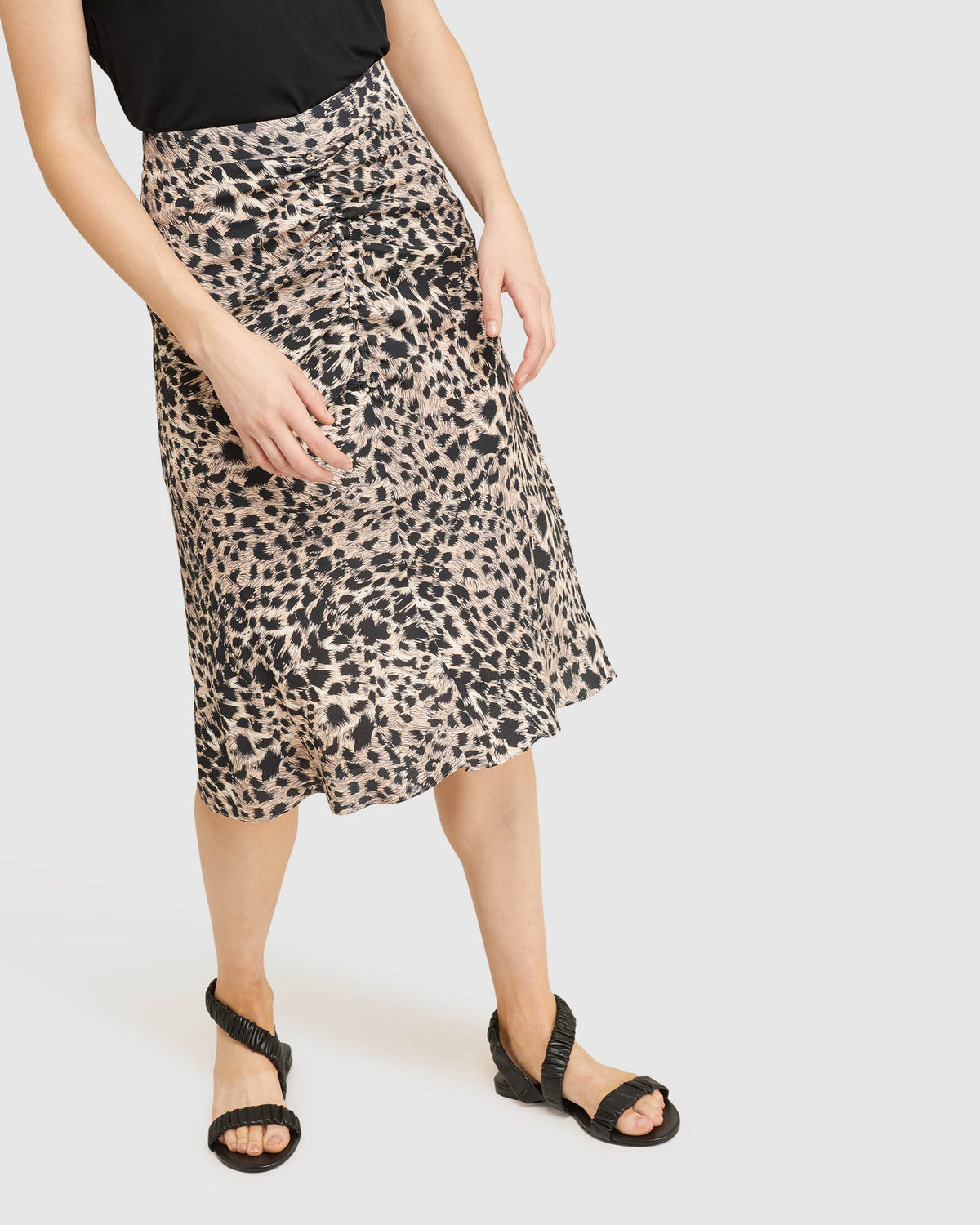 MARCEL ANIMAL PRINT SKIRT NATURAL