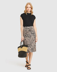 MARCEL ANIMAL PRINT SKIRT NATURAL