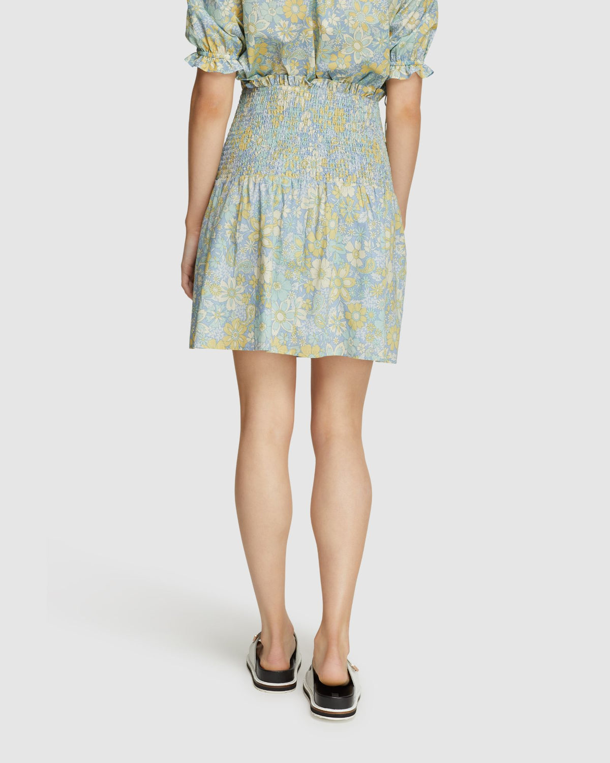 EXIST COTTON SHIRRING SKIRT