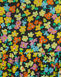 OLIVIA BLK DITZY FLORAL MAXI SKIRT BLACK MULTI