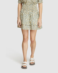 RYDER GREY ANIMAL PRINT SKIRT