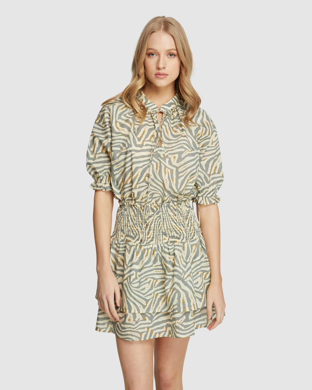 RYDER GREY ANIMAL PRINT SKIRT