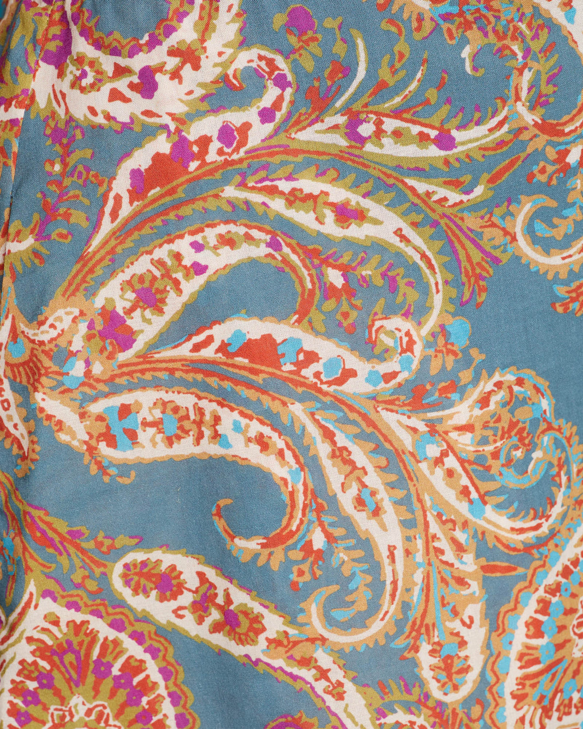 BARRON COTTON PAISLEY MIDI SKIRT BLUE MULTI