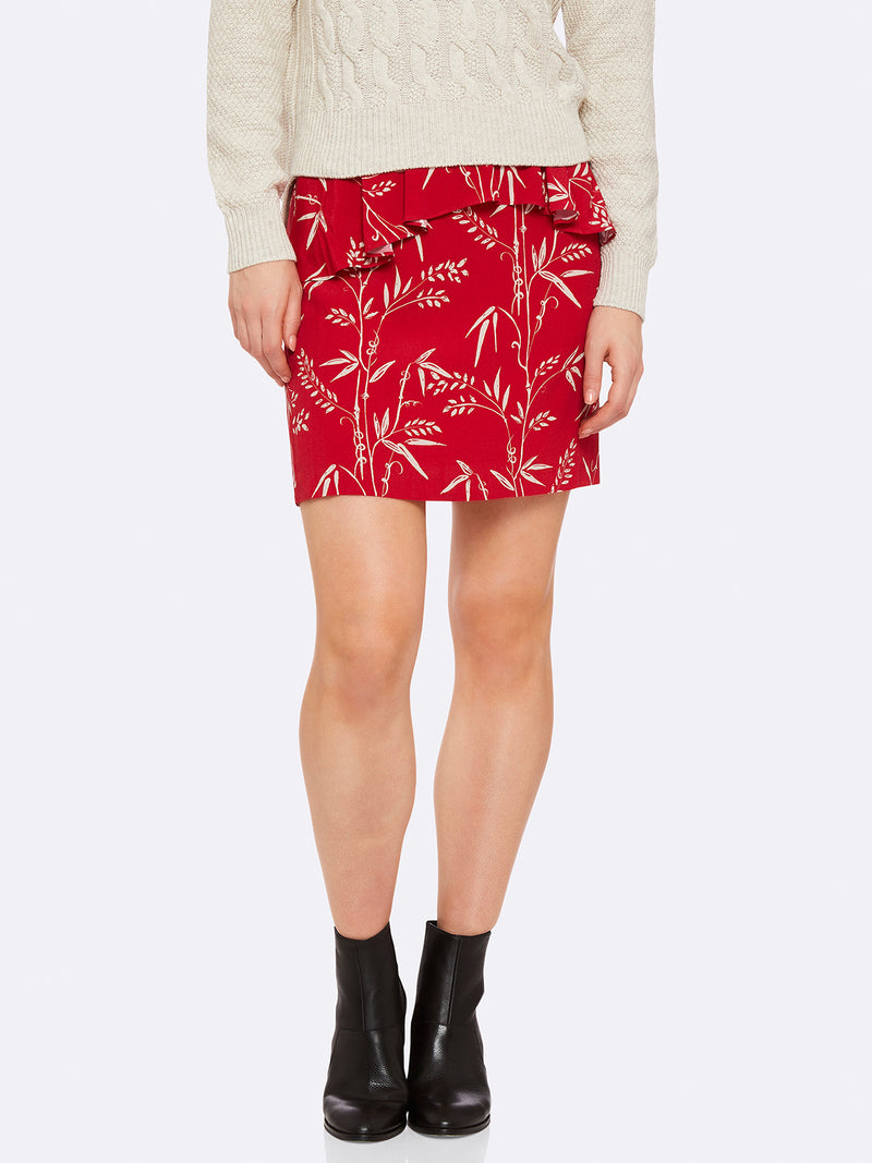 KATE RED PRINT SKIRT RED