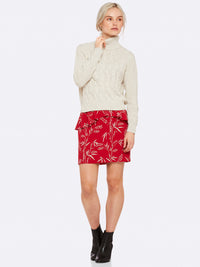 KATE RED PRINT SKIRT RED