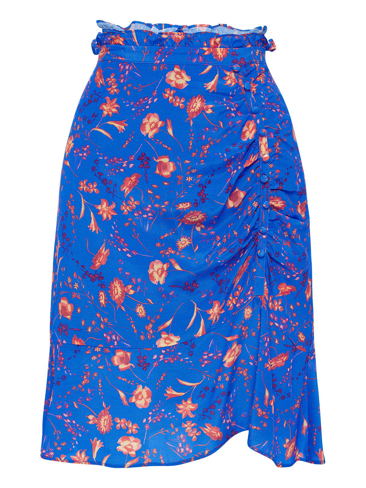 RENEE FLORAL PRINT SKIRT BLUE