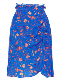 RENEE FLORAL PRINT SKIRT BLUE