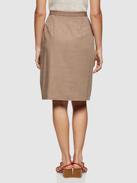 KELSEY BUTTON UP SKIRT KHAKI