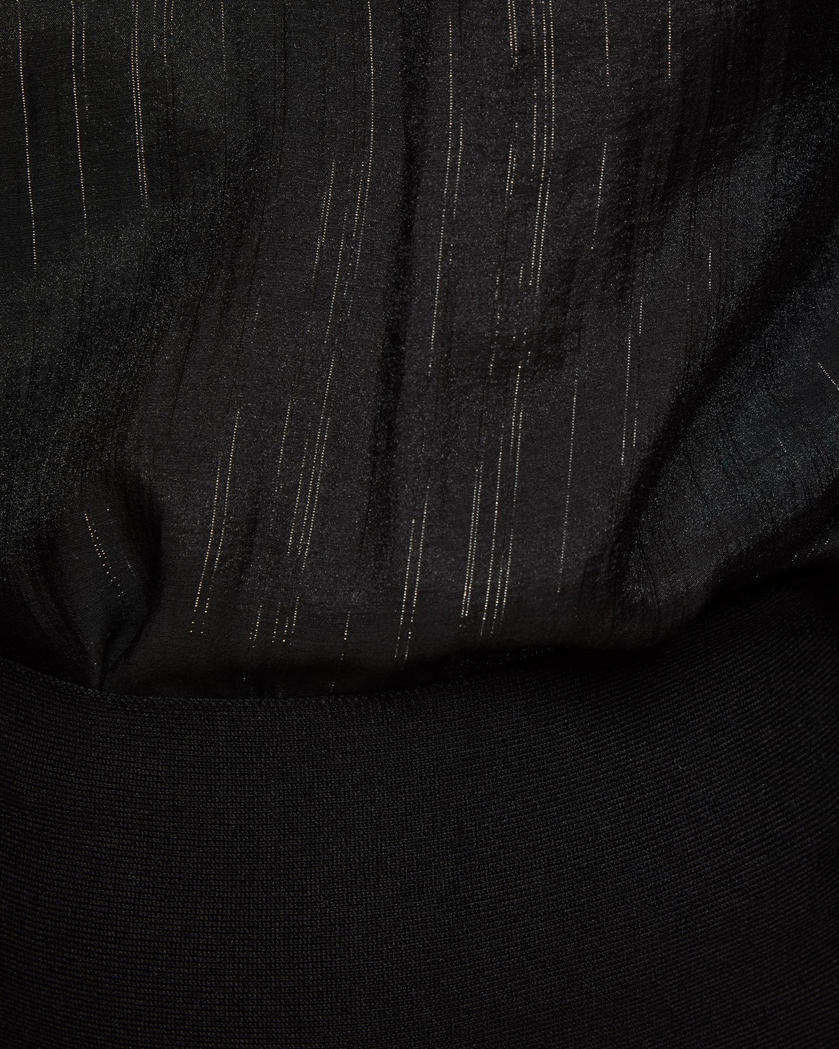 HOLLY METALLIC STRIPE TOP BLACK