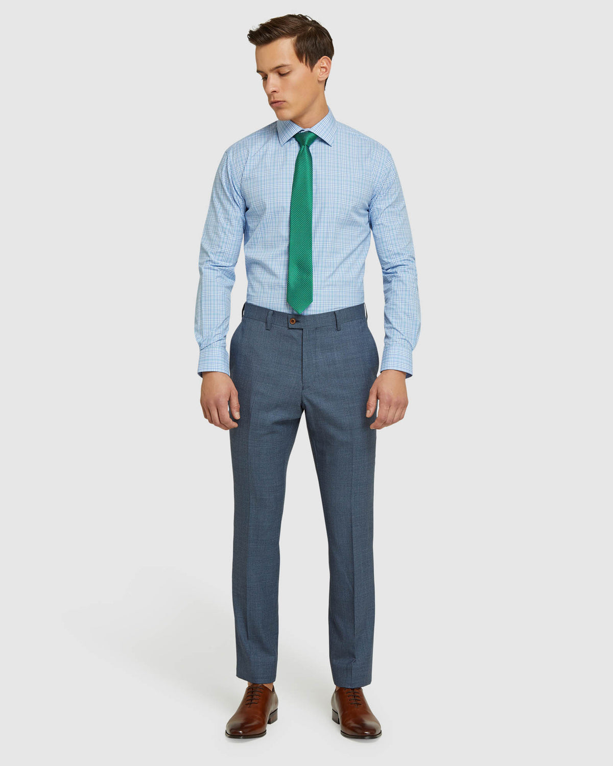 ISLINGTON CHECKED LUXURY SHIRT BLUE/GREEN