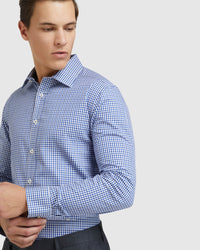 BECKTON CHECKED SHIRT NAVY