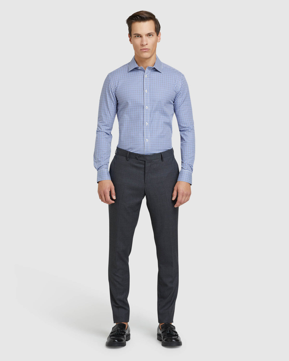 BECKTON CHECKED SHIRT NAVY