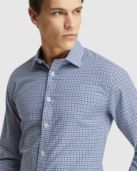 BECKTON CHECKED SHIRT NAVY