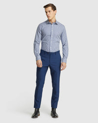 BECKTON CHECKED SHIRT NAVY