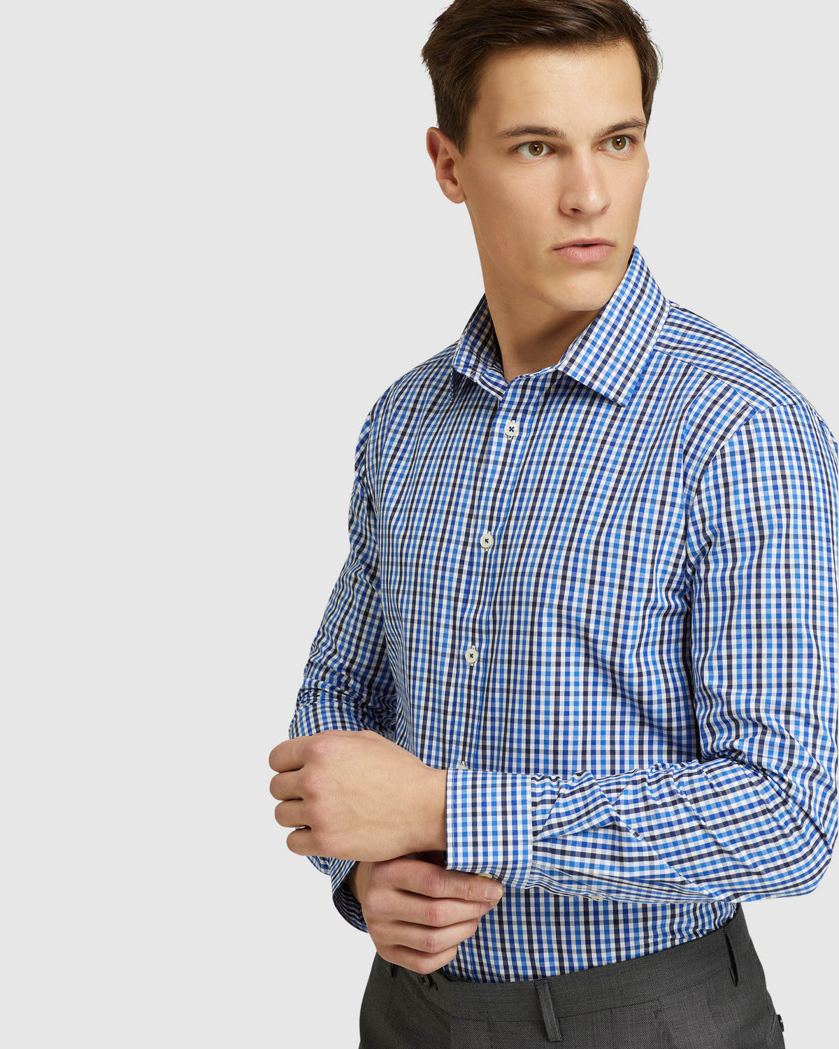BECKTON CHECKED SHIRT BLUE