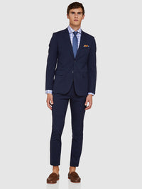AUDEN ECO CHECKED SUIT JACKET NAVY