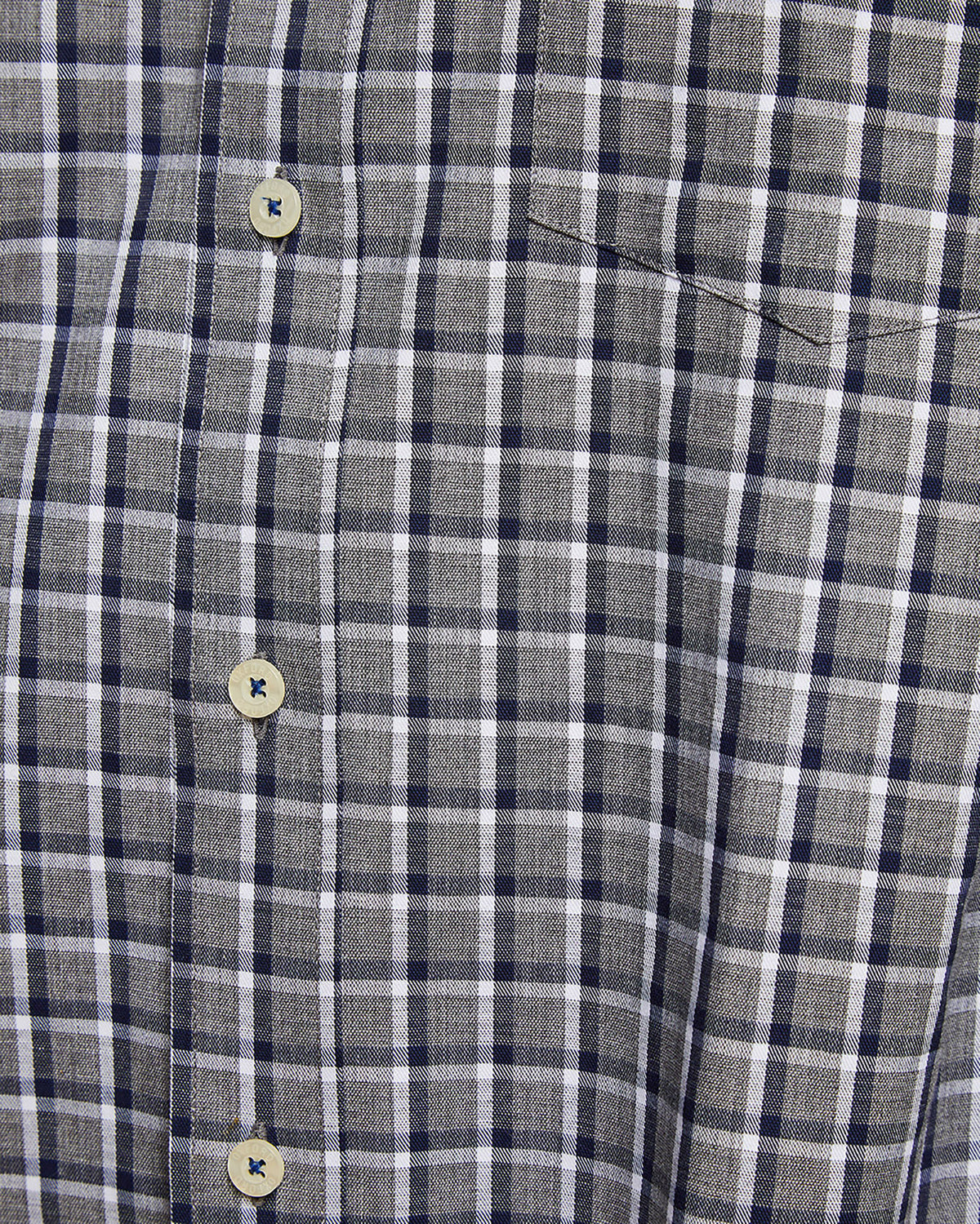 STRATTON CHECKED REGULAR FIT SHIRT GREY/NAVY