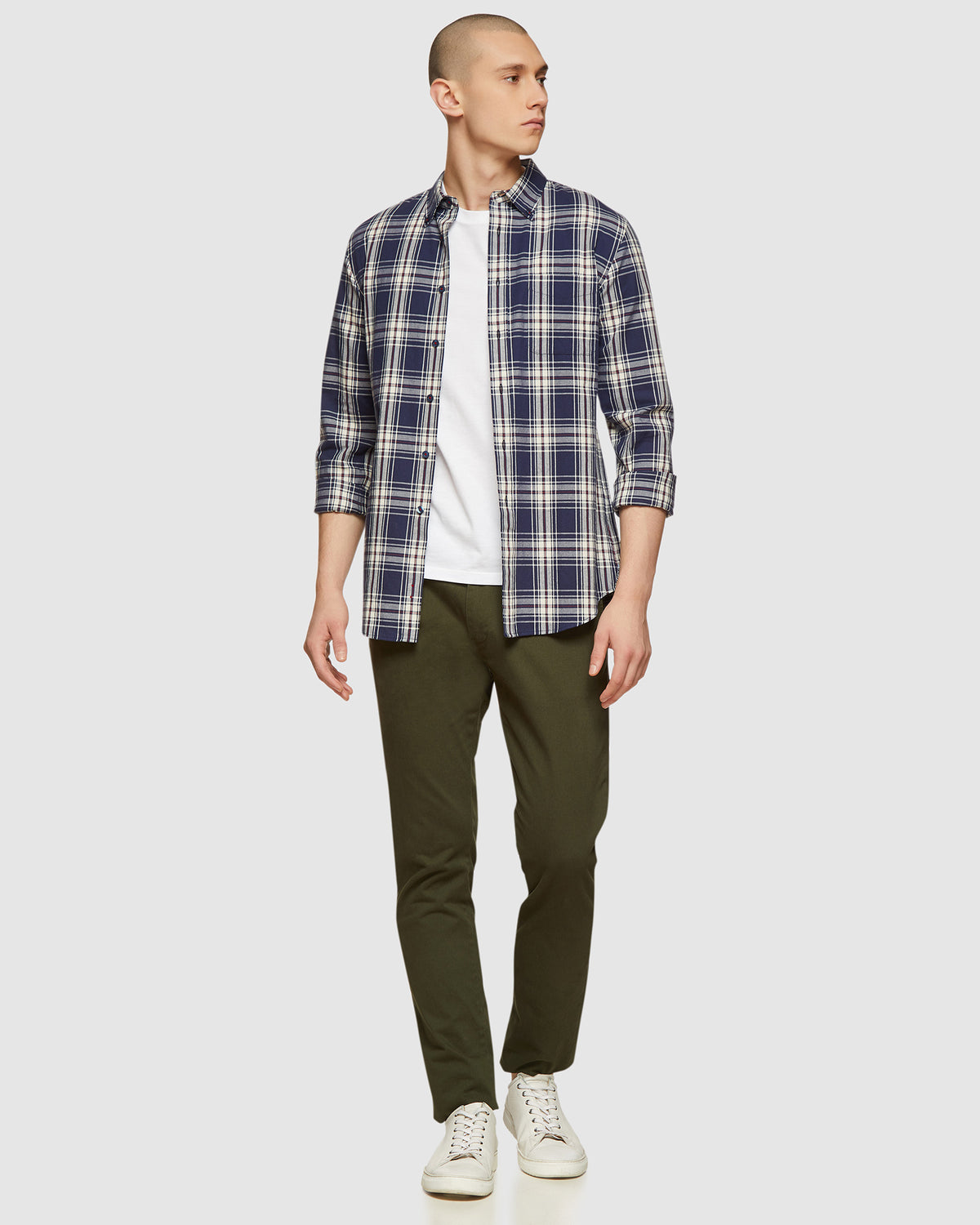 UXBRIDGE CHECKED SHIRT NAVY